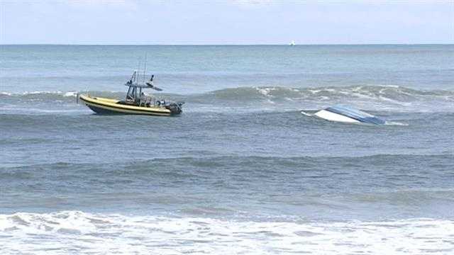 Two people were taken to Jupiter Medical Center after their boat capsized off Dubois Park.