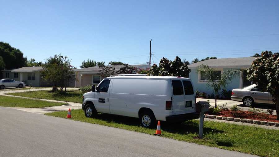 Three homes were evacuated because of a gas leak in this Palm Beach Gardens neighborhood.