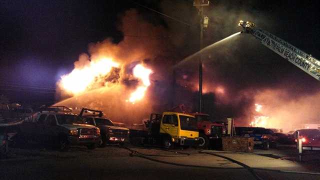 An auto repair shop was destroyed by fire overnight in Belle Glade.