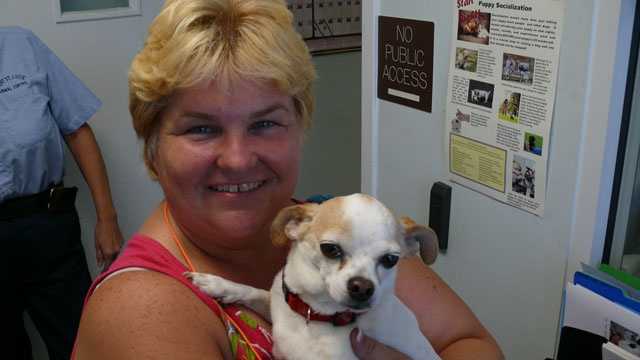 Patricia Giachetti has been reunited with her lost Chihuahua, Mojito.