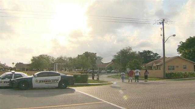 A 15-year-old girl was shot in the chest in this Pompano Beach neighborhood.