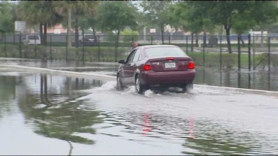 WPBF 25 News' Randy Gyllenhaal spoke to some motorists who didn't want to wait for waters to recede from local roadways. Find out if they made it.