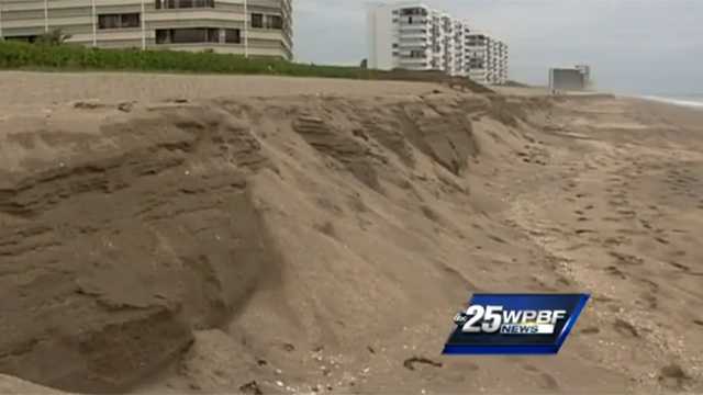 The St. Lucie County coastline is in rough shape after a series of storms rolled through the area last week, causing concern for beachgoers and turtle activists.