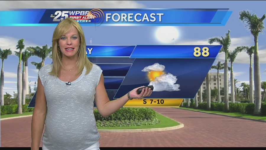 Sandra Shaw says to expect an afternoon shower to start the work week.