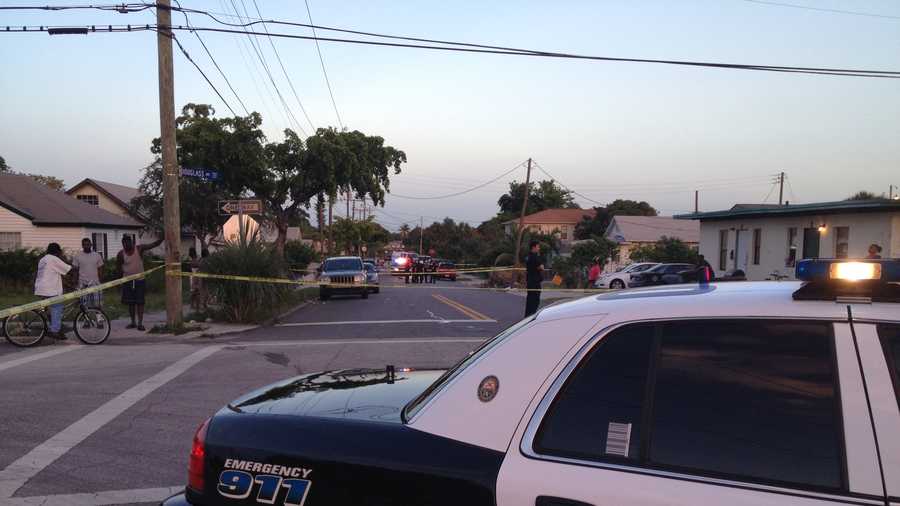 A man was found shot dead in the middle of Eighth Street in West Palm Beach.