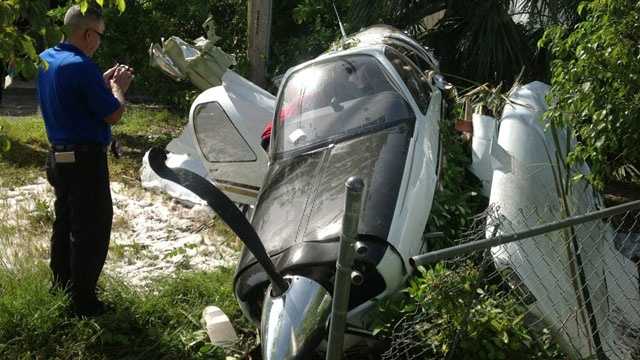 This small plane crashed off Dixie Highway in Pompano Beach.