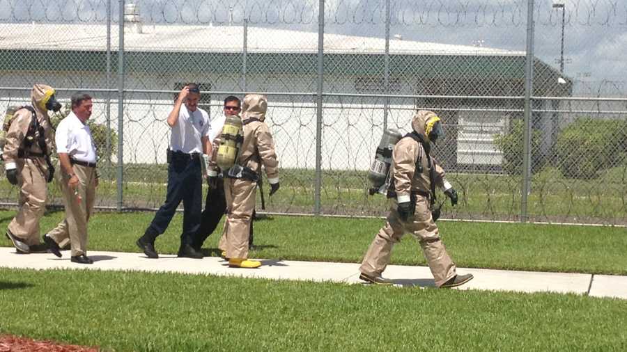 A hazardous materials crew was called to the Martin County Jail.