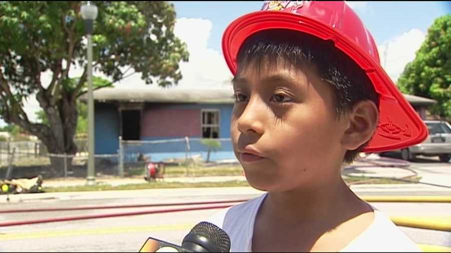 William Perez said he accidentally started a fire at his West Palm Beach home while playing with sparklers in his bedroom.