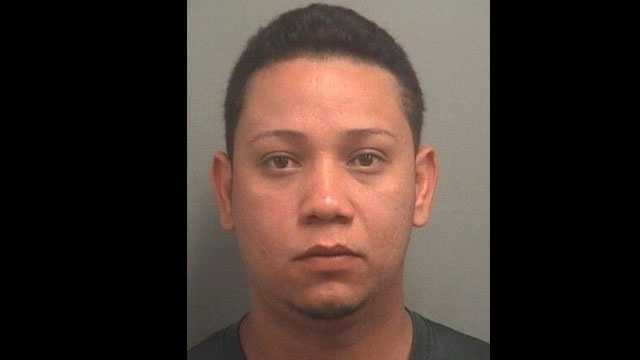 Victor Martinez is accused of shooting Margaritta Sandoval with a shotgun during a bar fight in West Palm Beach.