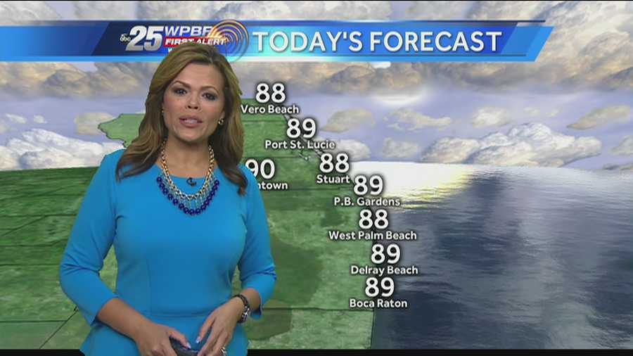 Felicia says another hot and wet summer day is on tap around the Palm Beaches.
