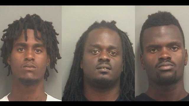 Devontae Colbert, Cornard Jones and Deion Singleton were arrested on robbery charges.