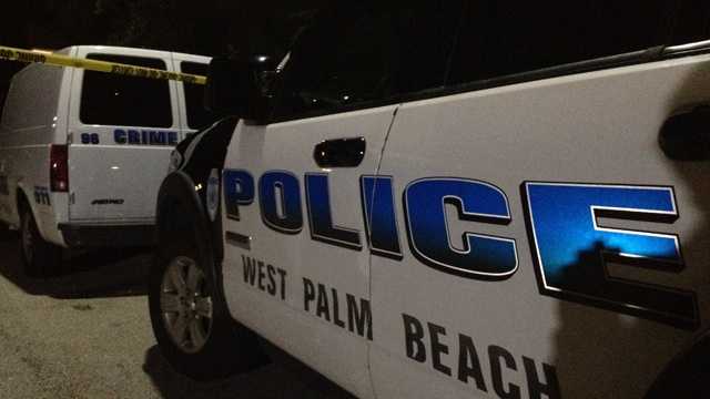 Four West Palm Beach police officers are on leave after a confrontation with a suspect ended in gunfire Wednesday night.