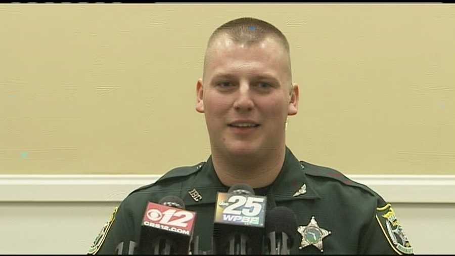 Deputy Brian Bell says he's glad to be back at work after being dragged by a suspect's car.