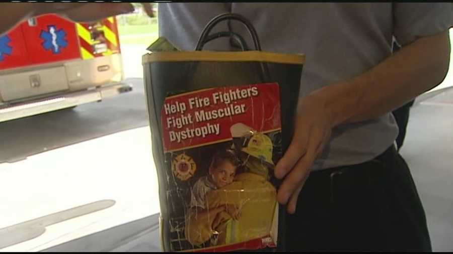 Palm Beach County firefighters are asking the public to help them "Fill the Boot" for the Muscular Dystrophy Association.