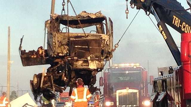 A fiery wreck on Florida's Turnpike caused all kinds of traffic problems early Tuesday morning.