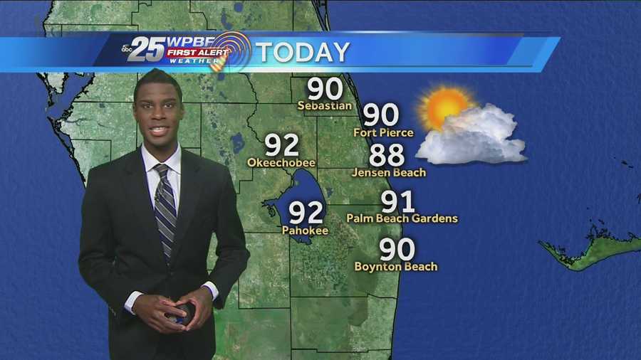 Justin Moseley says there will be a mix of sun and clouds on this steamy Friday morning.