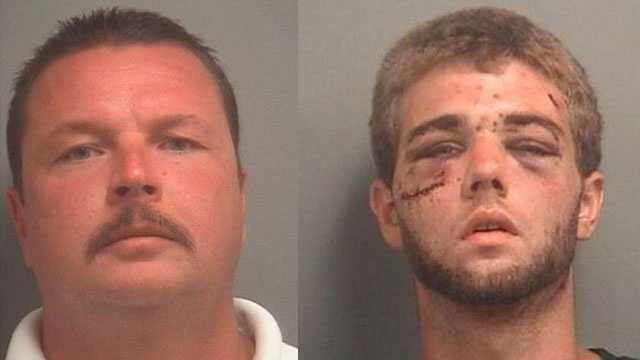 Officer Kevin Jacko (left) is accused of using excessive force during the July arrest of Cody Blankenship.