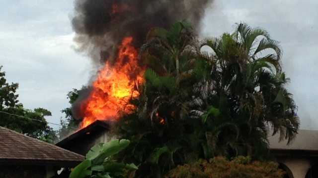 Arson is suspected after this Lake Worth house caught fire Thursday morning.