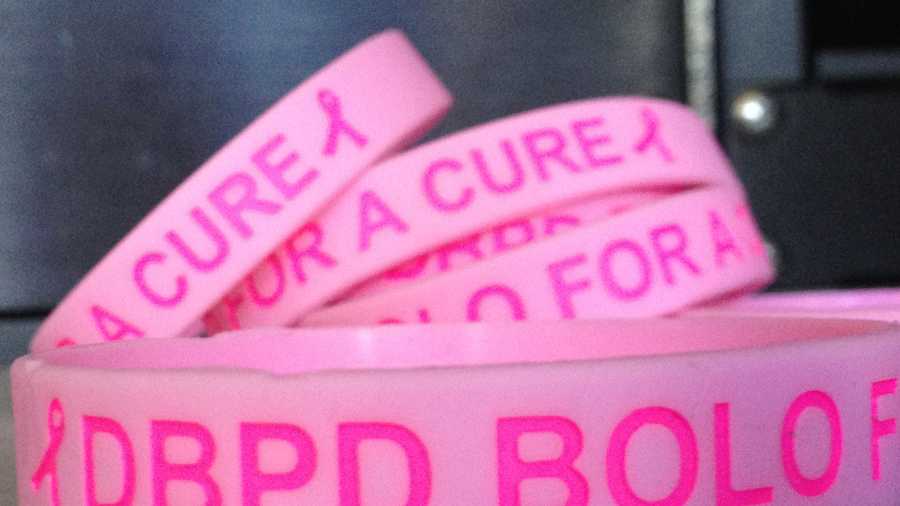 Delray Beach police officers will wear these bracelets during the month of October.