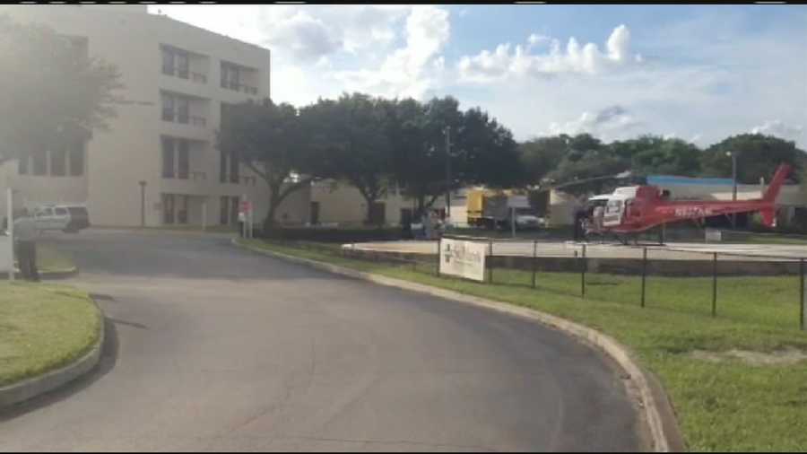 A teenager is flown to St. Mary's Medical Center after being burned.