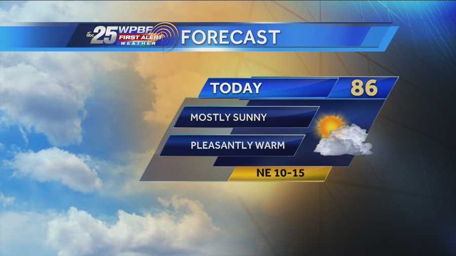 Justin says more comfortable weather is on tap around the Palm Beaches and Treasure Coast.