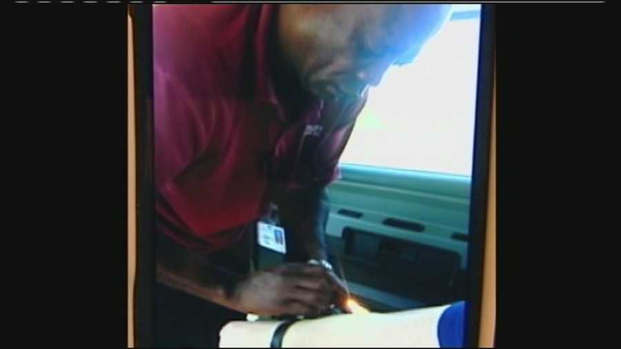 A bus driver who was fired after cellphone video showed him tying up an autistic student says he was just trying to protect him from danger.
