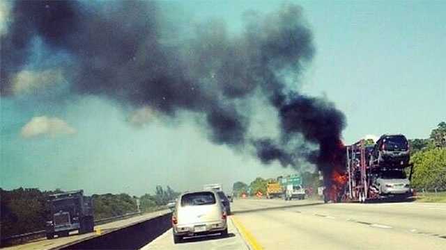 The northbound lanes of traffic were closed as of 3 p.m. Thursday on Florida's Turnpike.