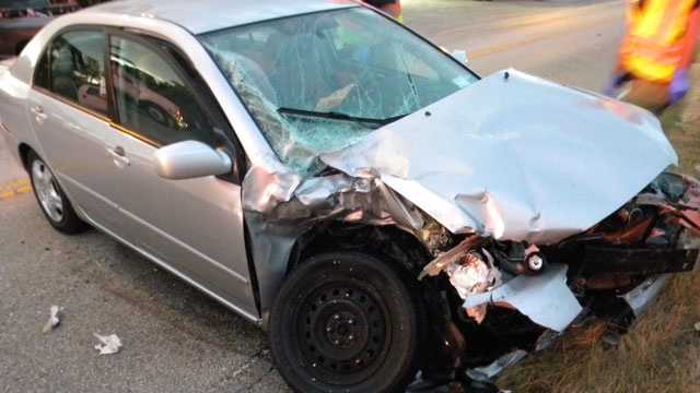 A driver was hospitalized after a head-on collision in Delray Beach.