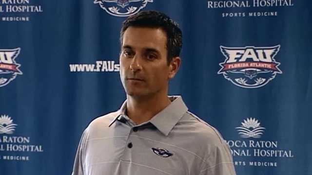 Brian Wright is introduced as interim head football coach at Florida Atlantic University.