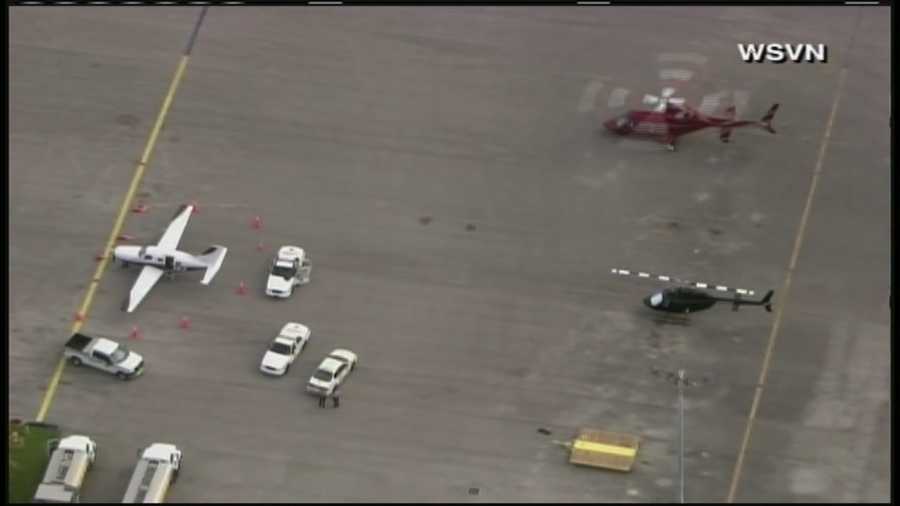 A passenger fell out of this small plane that landed at Tamiami Executive Airport.
