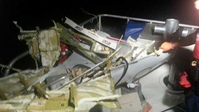 This is some of the plane debris that was found after a Learjet crashed into the water shortly after taking off from Fort Lauderdale-Hollywood International Airport.