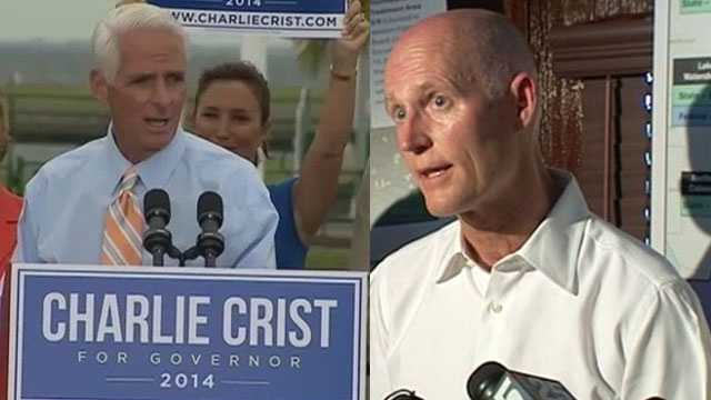 A Quinnipiac University poll shows that Republican-turned-Democrat Charlie Crist is favored over current Gov. Rick Scott.