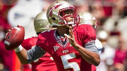 Jameis Winston is the star quarterback for the top-ranked Florida State Seminoles.