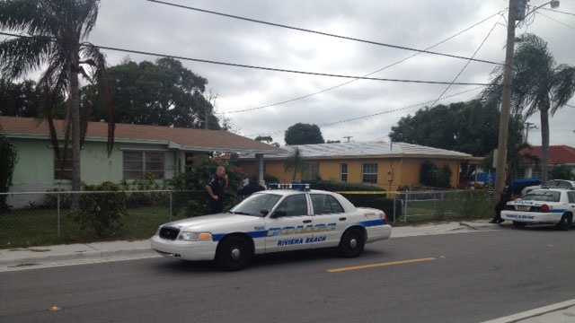 A man was stabbed at this home in the 1400 block of West 36th Street in Riviera Beach.