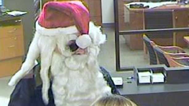A man wearing a Santa Claus hat and beard robbed a Port Orange bank Monday.