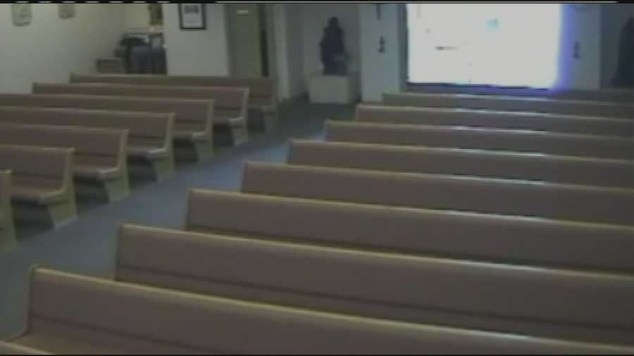 A man is caught on surveillance video stealing a Boca Raton church's donations just days before Christmas.