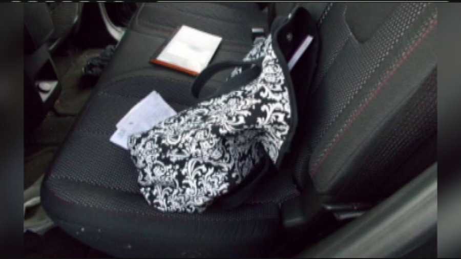 This stolen purse was found in the back seat of an SUV stopped in Martin County.