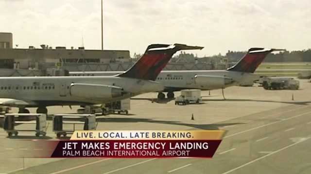 A Delta jet en route to Atlanta had to make an emergency landing in West Palm Beach after an unknown issue Monday.