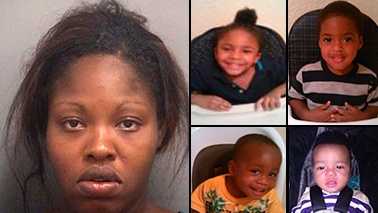 Candice Jackson and her four kids disappeared Sunday but were found safe Tuesday.