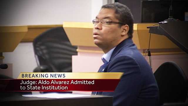 A judge ruled on Wednesday that Aldo Alvarez be remanded to a state mental facility.
