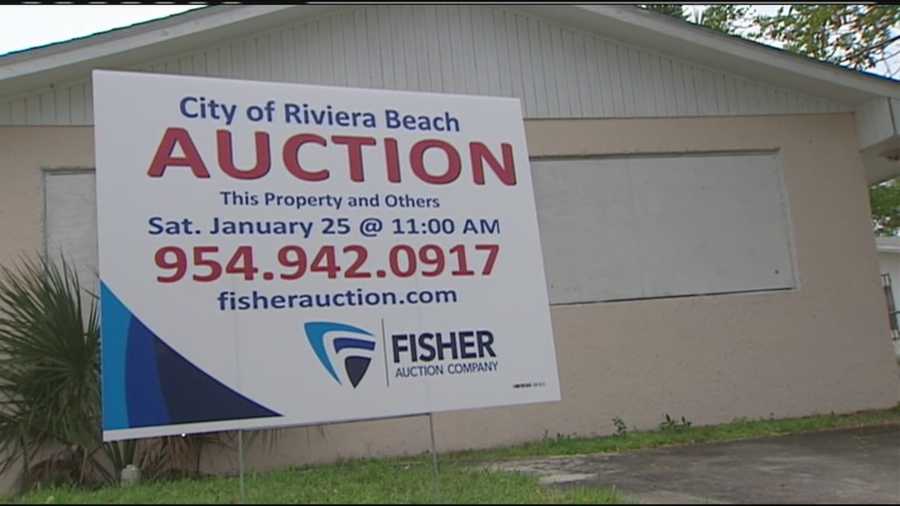 Riviera Beach is hoping to auction off more than 50 abandoned properties to the highest bidder, hoping to attract some families and developers.