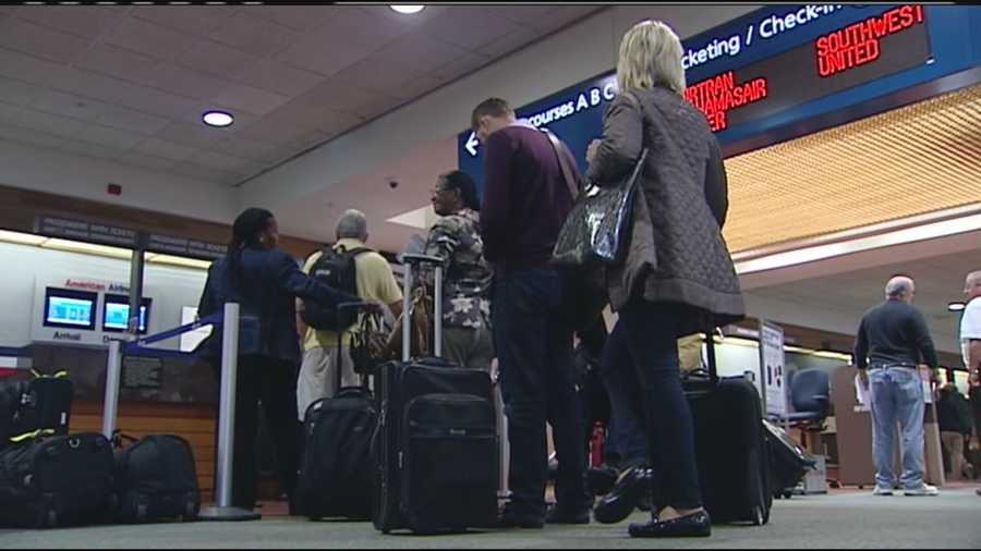 Many passengers with flights out of Palm Beach International Airport will be spending a few extra days in South Florida because of a winter storm causing flight cancellations.