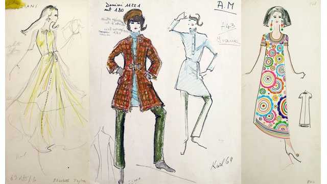 These are some of the early Karl Lagerfield sketches that sold for $545,165 at auction this month.