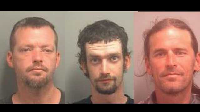 William Eakin, Nicholas Griffin and Robert Gaudreau face charges of first-degree arson.