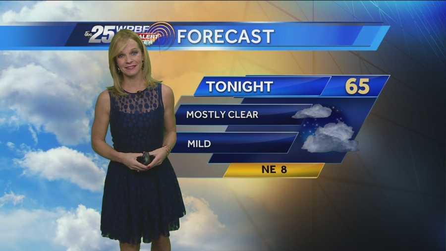 Sandra says Monday will be mostly sunny with a light breeze throughout the day.