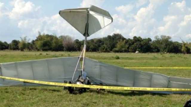 The pilot who crashed this ultralight aircraft on Sunday died the following day.