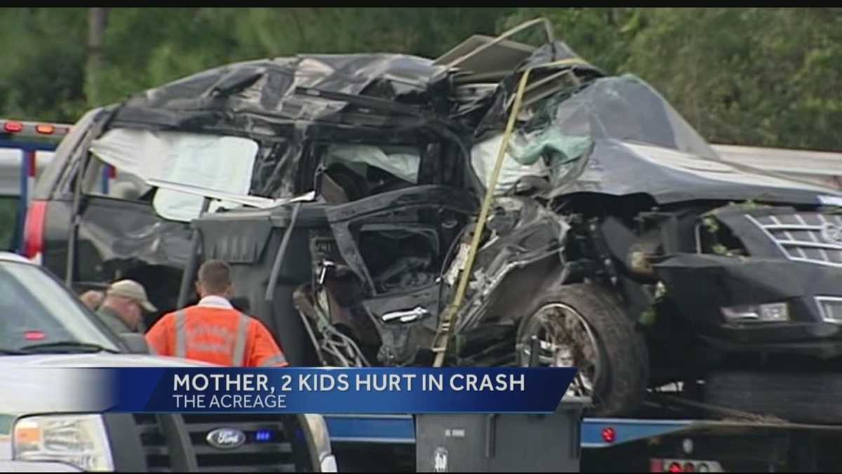 Mom, 2 young kids in critical condition following crash with dump truck