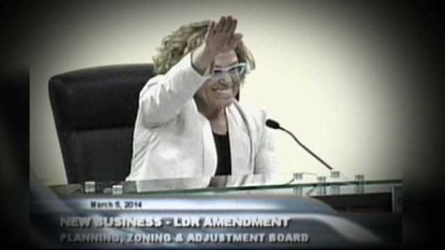 Dr. Marcia Radosevich stunned those in attendance at a recent board meeting in Wellington when she gave the Nazi salute and said, "Heil, Hitler."