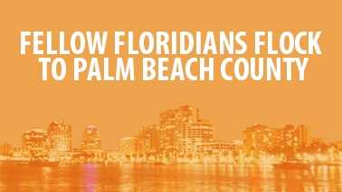Almost every county in Florida sent new residents to Palm Beach County from 2007-2011. Find out which counties experienced the largest exodus to our area. (Data from flowsmapper.geo.census.gov)
