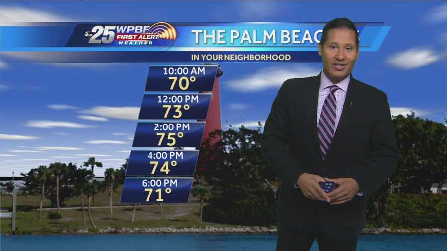 Cris says sunny skies and temps in the upper 70s are on tap Sunday.